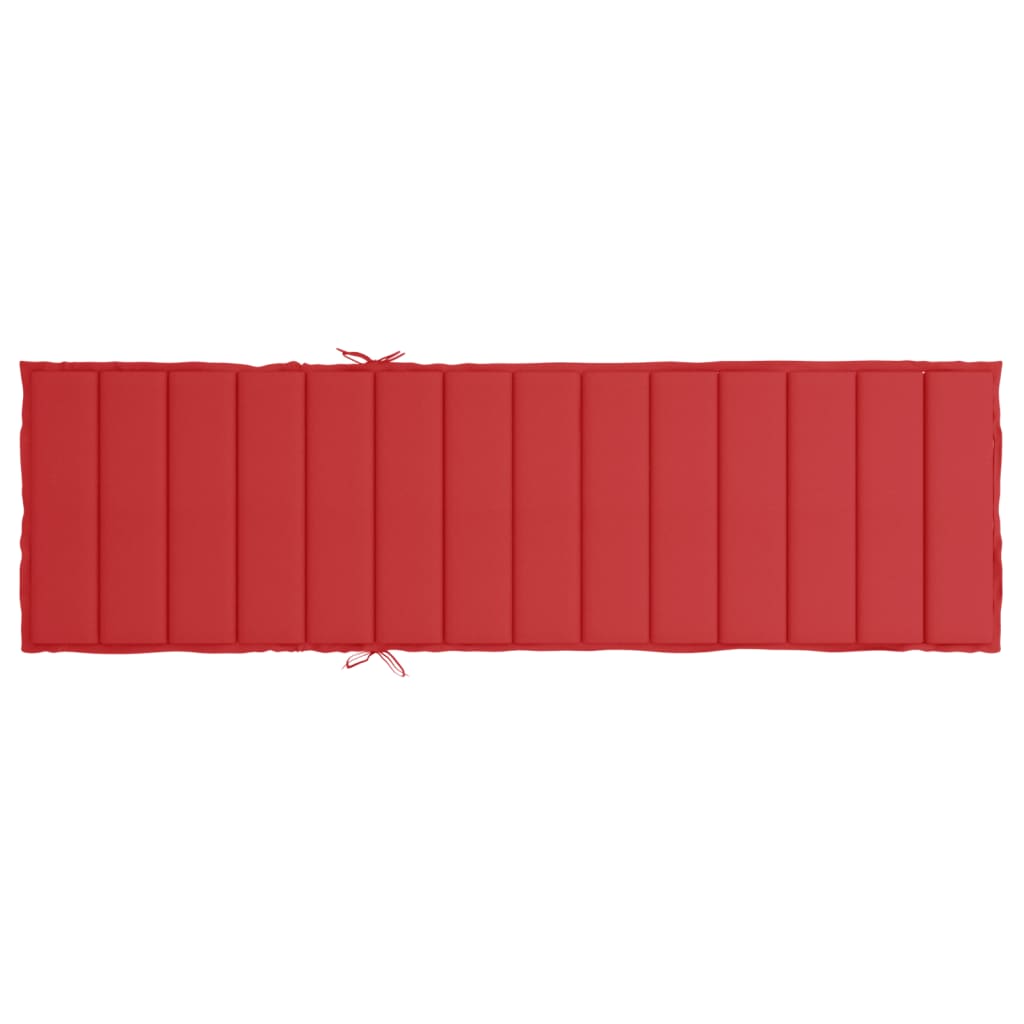vidaXL Sonnenliegen-Auflage Rot 200x60x3 cm Oxford-Gewebe