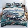 Cute Gawr Gura Hololive Anime Shark Bedding Set Single Twin Double Queen King Cal King Size Bed Linen Set