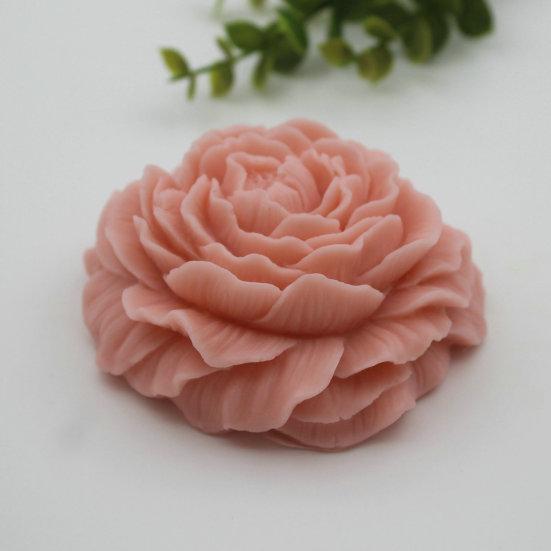 Cake Mold Easy To Demould Convenient Cleaning Reused Thin Soft Make Aromatherapy Silicone Big Peony Candle Mold Household Supplies