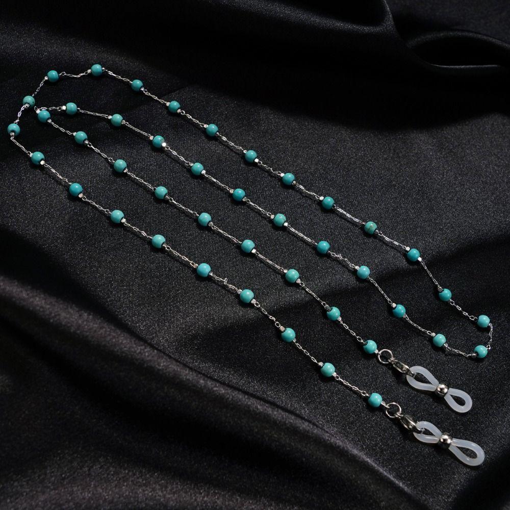 Anti-Lost Eyeglass Holder Necklace Turquoise Eyeglass Lanyard Sunglasses Chains Reading Glasses