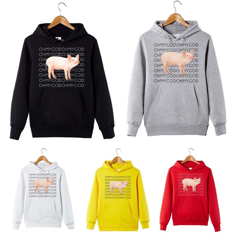 Толстовка с капюшоном для мужчин премиального качества с забавным принтом свиньи, изготовленная из уютного полиэстера