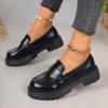 Fashion Large Size Loafers Women Platform Flats Spring New Designer Dress Elegant Shoes Walking Comfort Retro Single Shoes Zapatos Mujer