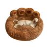 Dogs Fuzzy Nest Bed Cute Bear Paw Design Cat Sofa Bed Soft Fluffy Cushion Plush Cozy Pet Sleeping Bed for Small Medium Large Dogs And Cats