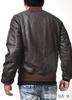 Sheep Leather Jacket [Houston] MA-1 Men's (Sheep Leather/Military/American Casual) (S Size/Brown)
