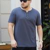 Мужская футболка больших размеров 8XL Летняя футболка на пуговицах, приталенная, хлопковая, с коротким рукавом, повседневная футболка, однотонная футболка