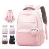 Primary School Student Schoolbag Color Block Women's Large Capacity Backpack