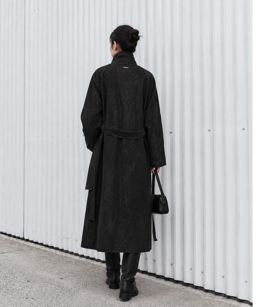 METAPHER Met Soft Paw Suede Long Coat 2 Colors