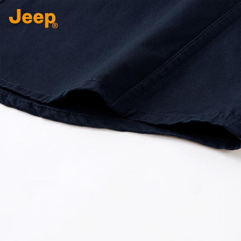 Jeep Мужская повседневная рубашка с длинным рукавом из чистого хлопка