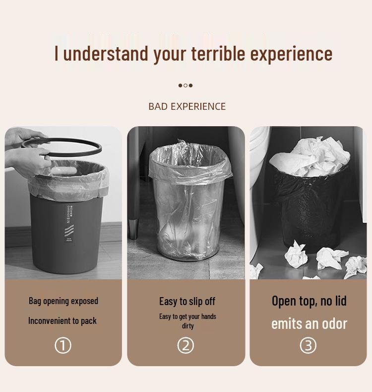 Настенное мусорное ведро для ванной комнаты с крышкой и держателем для туалетной бумаги для домашнего использования