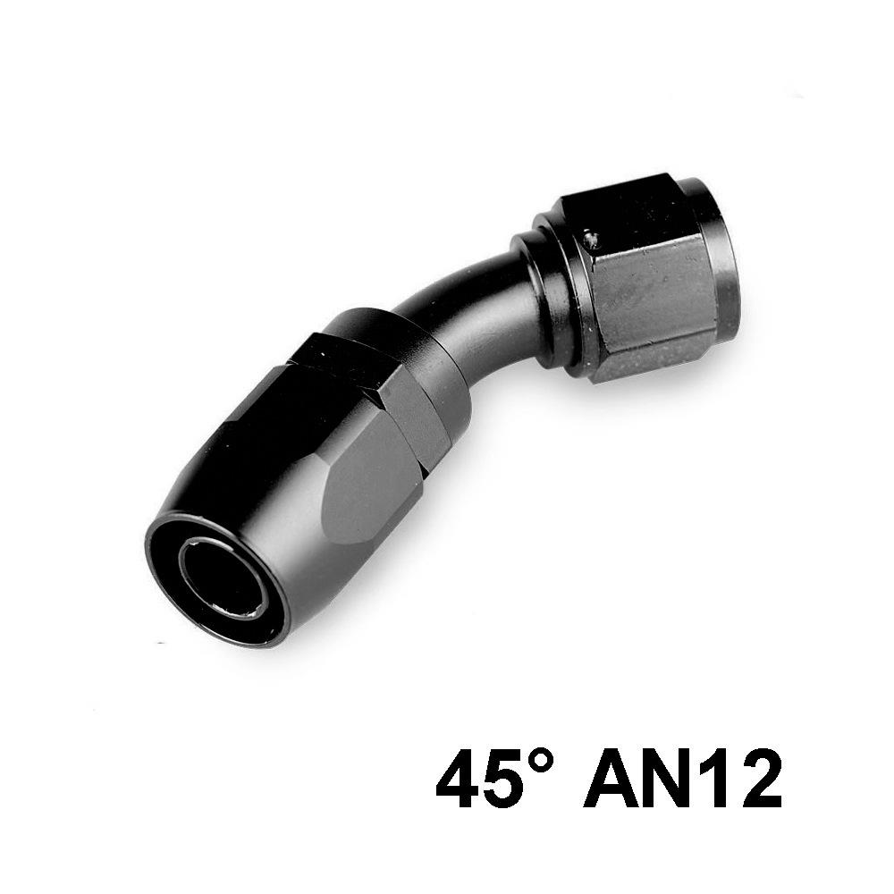 AN4/6/8/10/12 Swivel Hose End Fitting Adapter 0° 45° 90° 180° Aluminum Universal for Oil Cooler Kit Braided Oil Fuel Gas Hose