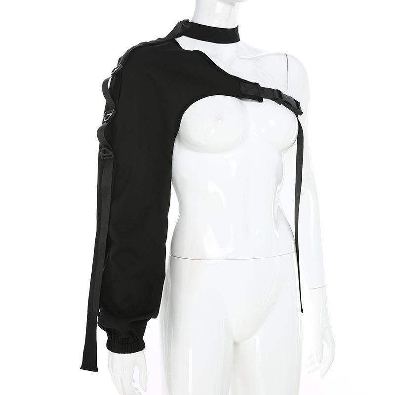 Светоотражающие топы, индивидуальная футболка с длинными рукавами и регулируемой пряжкой, женская футболка-стример, халат