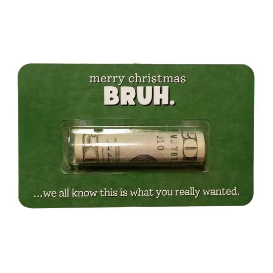 Bruh Money Holder Christmas Tree Hanging Cash Holder Card Decoration Ornament Festival Party Holiday Money Gift
