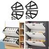 Tipping Shoe Cabinet Accessories Shoes Drawer Hinge, Black Household Durable, Easy To Install,