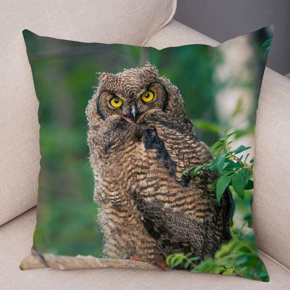 Наволочка с милыми животными, дикая сова, декоративная наволочка для дивана, домашняя детская комната