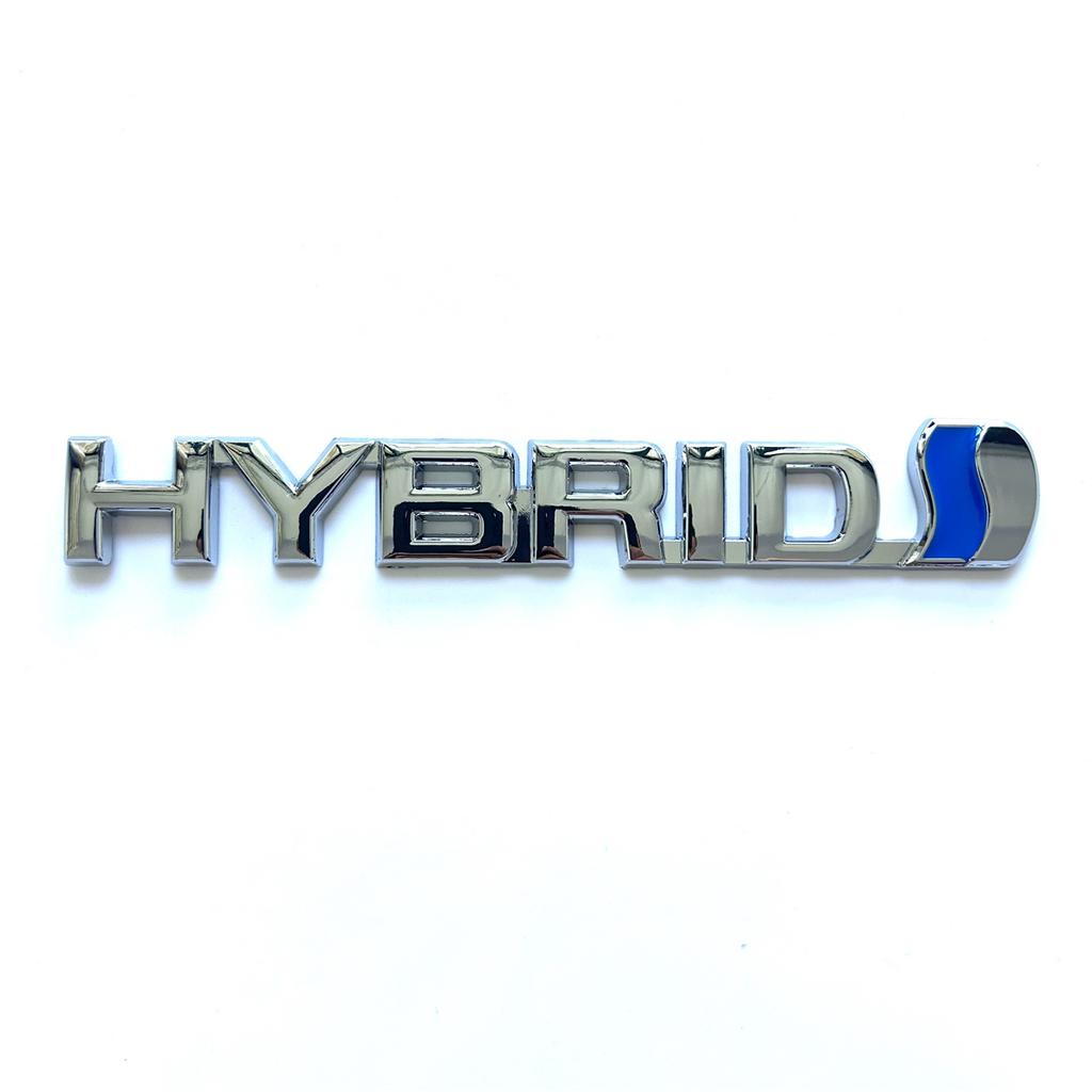 HYBRID metal car logo decorative stickers are suitable for decal accessories on the rear side of the trunk of the entire car bod