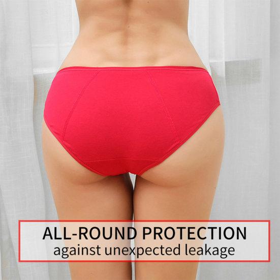 Женские менструальные трусики с низкой талией, противоскользящие, мягкие дышащие, антисептические, однотонные, эластичные, впитывающие влагу, женские трусы, менструальные трусы