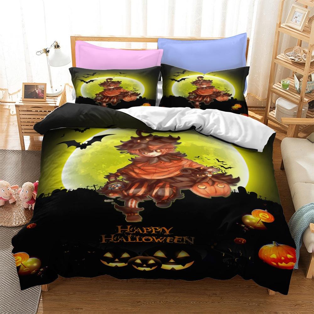 Halloween Series Bedding Three-Piece Home Textile Kit