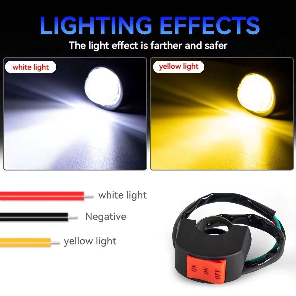 2Pcs Fisheye Lens Motorcycle Mini Driving Light Motorcycle Fog Lights Motorcycle Lighting
