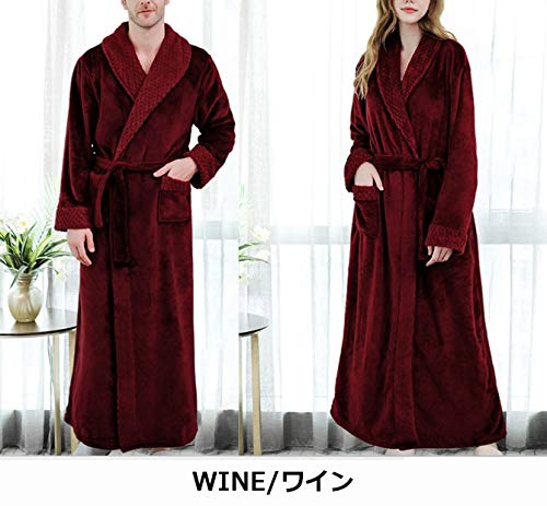 Bathrobe Gown Unisex Bathrobe After Bath Room Wear Loungewear Nightgown Stylish XL Size Navy [Arcade] Men's Women's