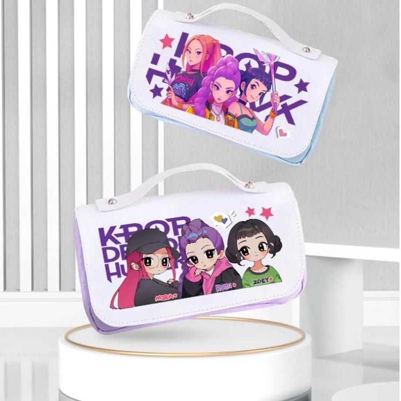 K-Pop Witch Group Pencil Case—Cute Stationery Case, Large Capacity Student Pencil Case, Cartoon Design