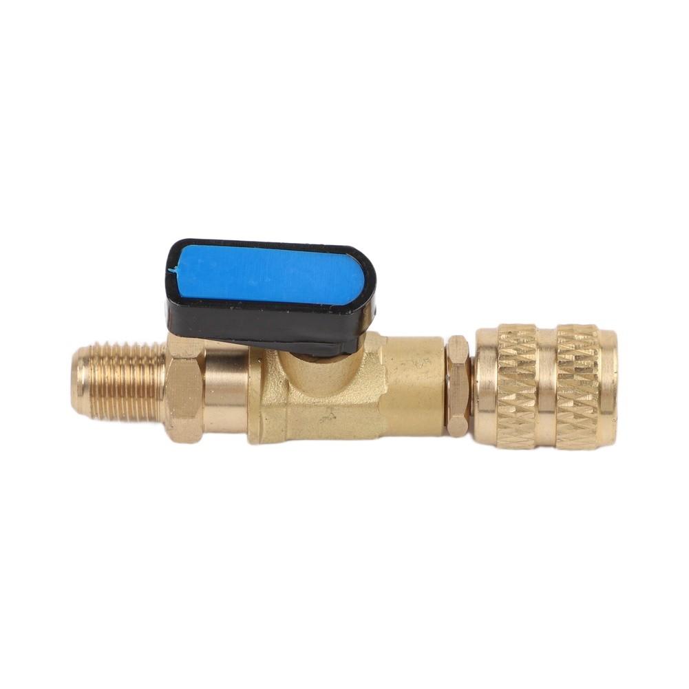 SAE Ball Valve Adapter Designed for R410A R32 HVAC Systems with Brass Construction and Accurate Thread Specifications
