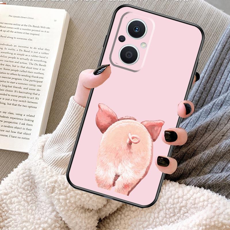 Мультяшный чехол-поросенок для OPPO Reno 12F 12 13 11 F 8T 7 8 10 Pro OPPO Find X8 X6 Pro X3 X5 Lite Чехол Fundas