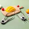 Mango Slicer Peeler Cutter Stainless Steel Mango Dicer Fruit Pitter Peeling Tool Kitchen Fruit Cutting Tool
