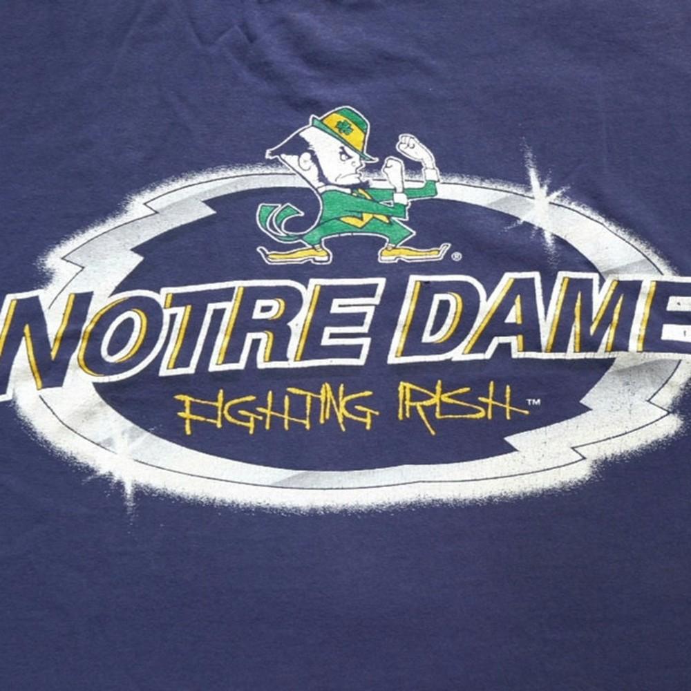 Reprinted 90#039;s Vintage Notre Dame Fighting Irish College Varsity TShirt Unisex T-Shirt