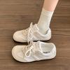 Кроссовки женские ретро с круглым носком и плоской подошвой, немецкие, новинка 2025 года, весна-осень, легкие универсальные белые туфли, повседневная спортивная обувь для сноуборда