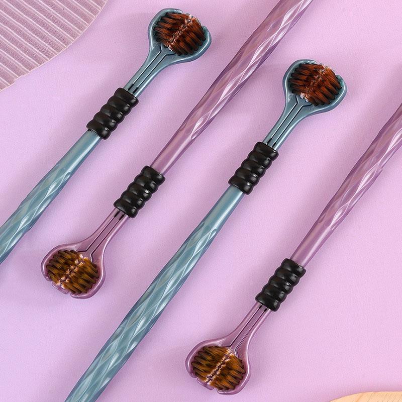 2 шт. 3D стерео трехсторонняя зубная щетка ультратонкая мягкая щетина для взрослых зубные щетки скребок для языка уход за полостью рта 360Celsiusочищающая зубная щетка