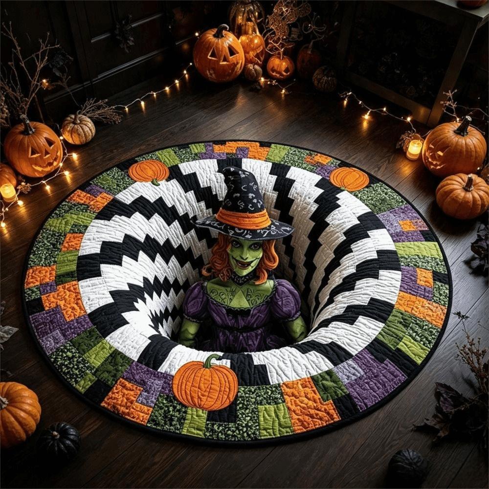 Halloween Pattern Round Halloween Rug Crystal Velvet Halloween Carpet Halloween Decoration
