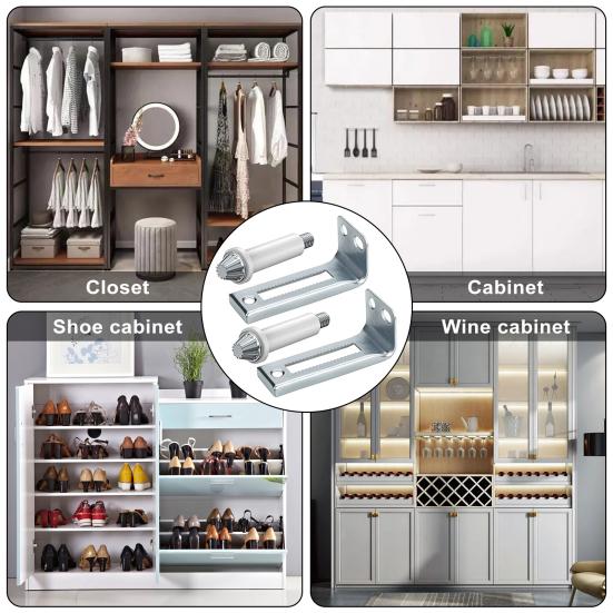 Фурнитура для двустворчатых дверей, простая установка, аксессуары для дверных петель, набор инструментов для ремонта фурнитуры для двустворчатых дверей шкафа