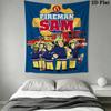 Fireman Sam Pattern Home Decor Tapestry, Wall Hanging, Decorative RV Wall Cloth.MGT0918569