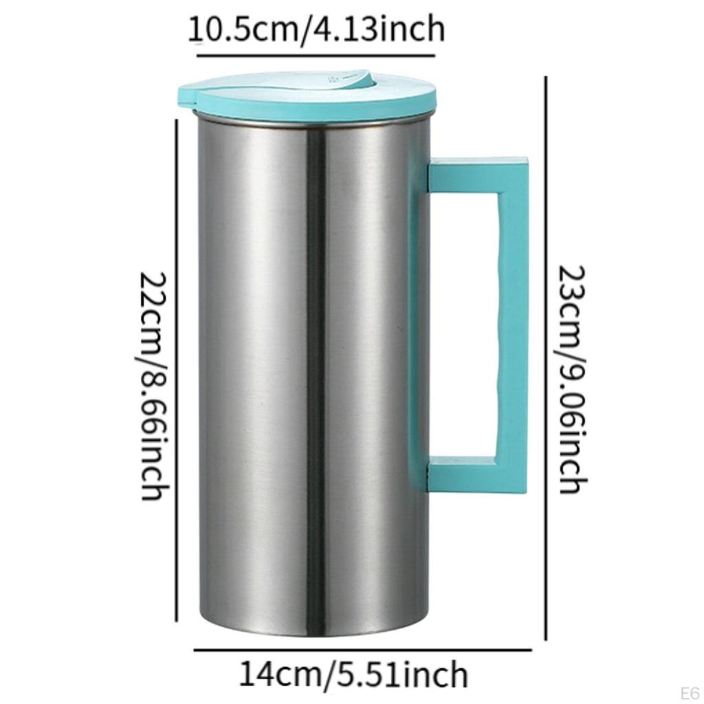 Кувшин из нержавеющей стали, графин, 1,8 л, многофункциональный кофейник, кувшин для воды