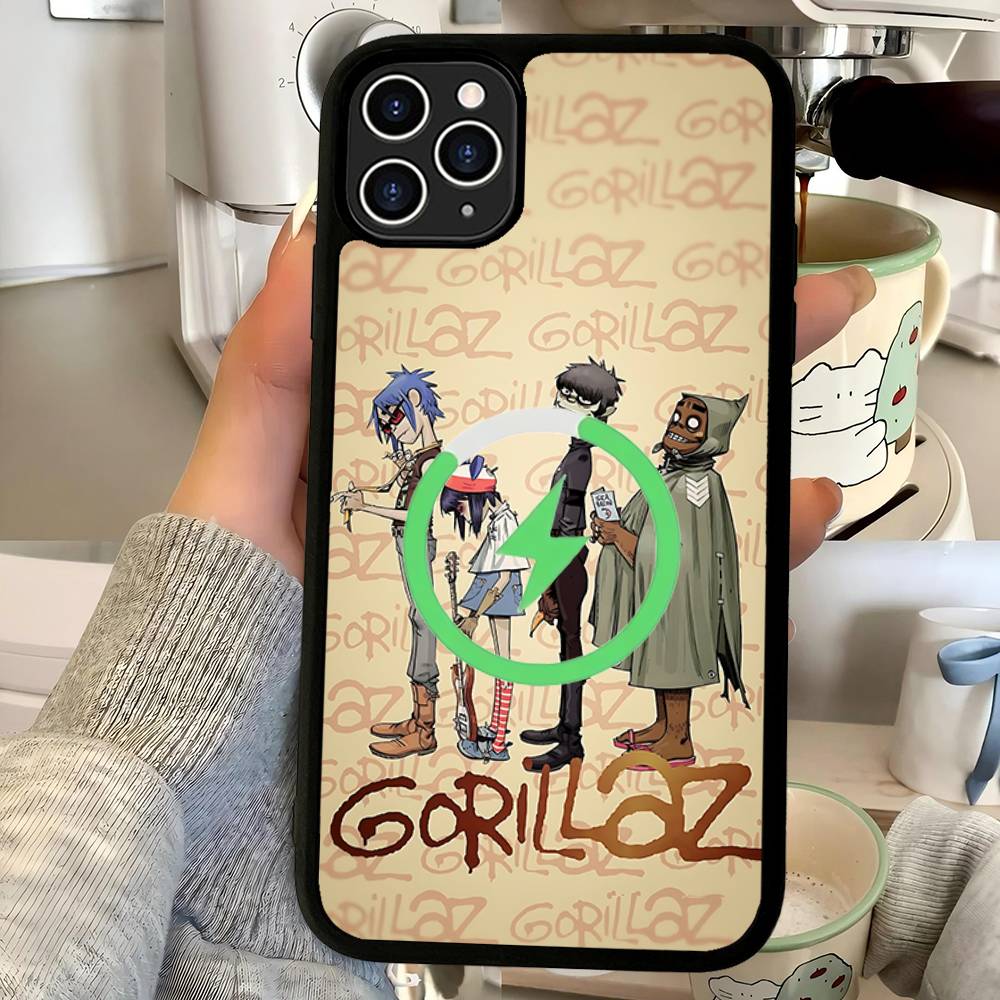 G-Gorillaz Cartoon Magnetic Case For IPhone 17 16 14 13 12 11 15 Pro Max Plus Wireless Charge Phone Cover