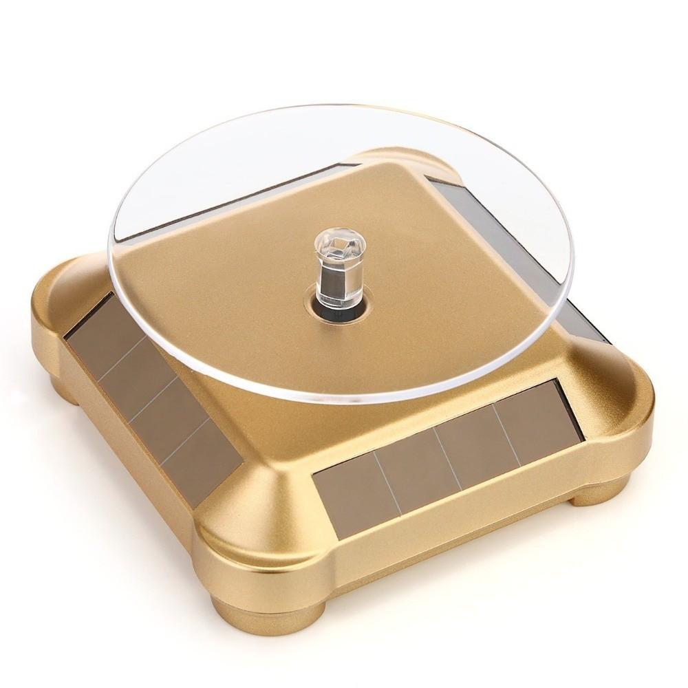 LED Light Solar Showcase ABS Material Rotating Display Stand Solar Display Stand Exhibitions