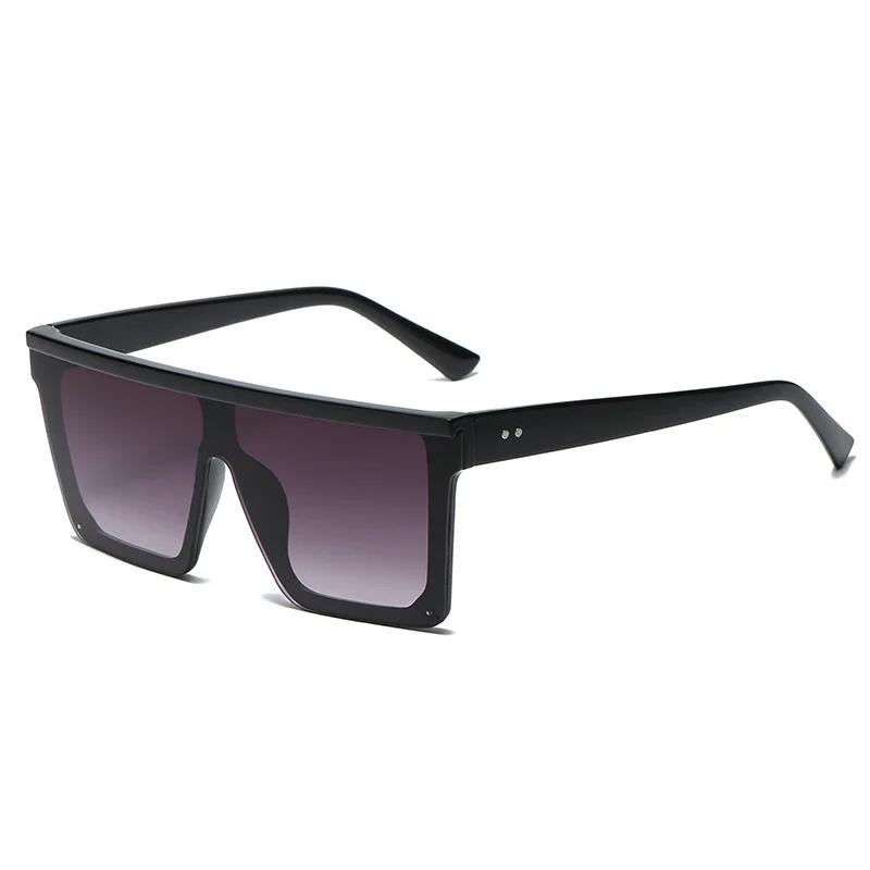 Oversized Square Sunglasses For Women Men Fashion Siamese Lens Style Flat Top Shield Shades
