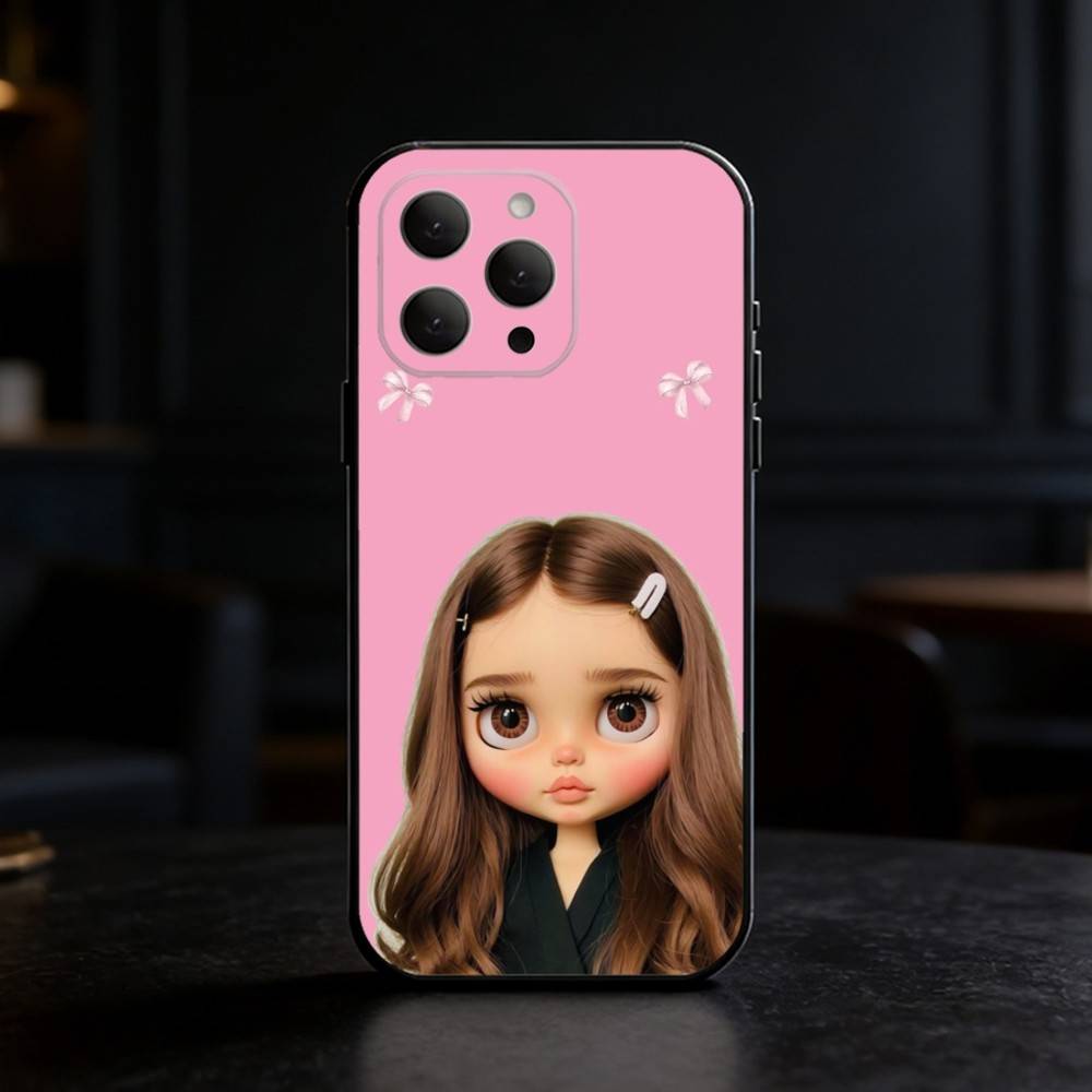 Модная кукла B-blythe Чехол для телефона Силиконовый черный Мягкий Для IPhone 17,16,15,14,13,12,11,SE,Plus Pro Max