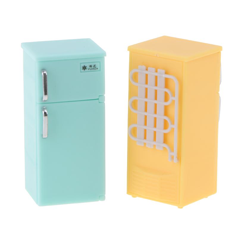 1 Pcs Dollhouse Home Furnishings Mini Color Plastic Refrigerator Model
