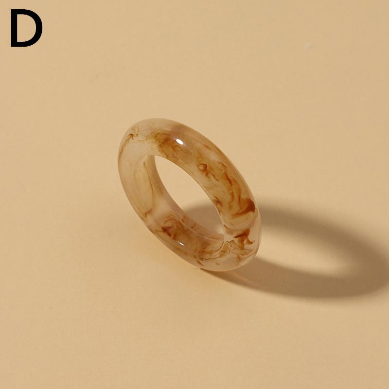 18 мм винтажные красочные прозрачные акриловые круглые кольца из смолы для темпераментных женщин и девочек, простые геометрические украшения, модные подарки