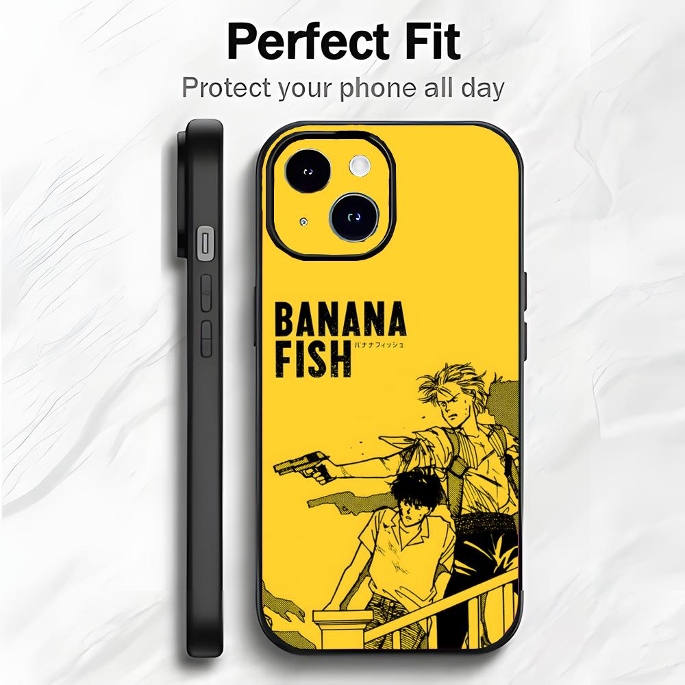 Эмоциональный темный аниме B-Banana Fish Чехол для телефона Чехол для телефона Мягкая упаковка Легкий Для iPhone17 16 15 14 13ProMax