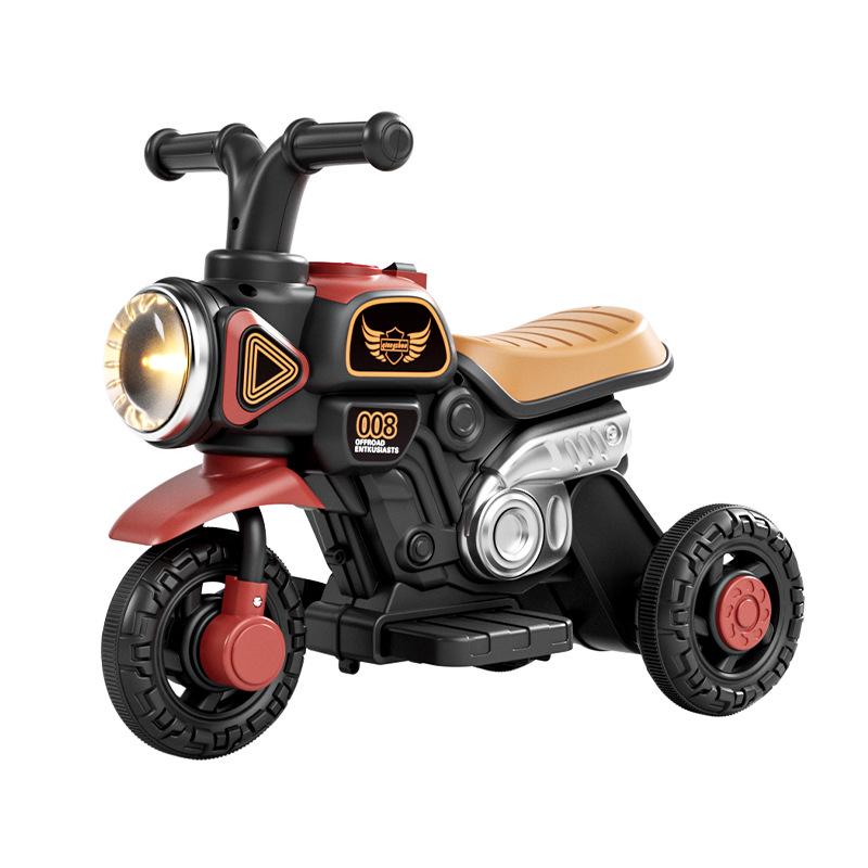 Детский электрический трехколесный велосипед с перезаряжаемым мотором и функцией скольжения – развивающая игрушка для мальчиков и девочек