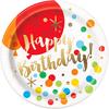 Glitzy Gold Birthday 9 Inch Plates (Pack Of 8)