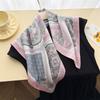 Женский маленький квадратный хлопковый шарф с вишневым принтом, элегантный летний аксессуар для защиты от солнца