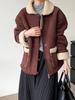 Winter Hot Cocoa Retro Suede Fur Coat - Women's Warm Top 6002