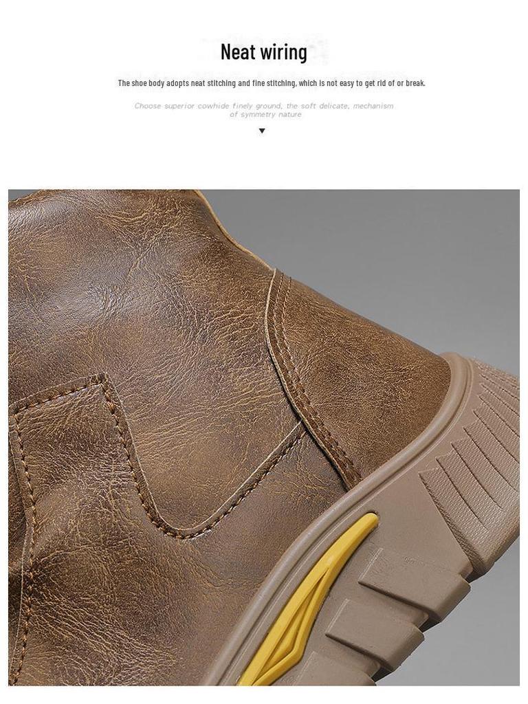 Мужские высокие зимние ботинки Martin с утолщенным бархатом для тепла и защиты от холода