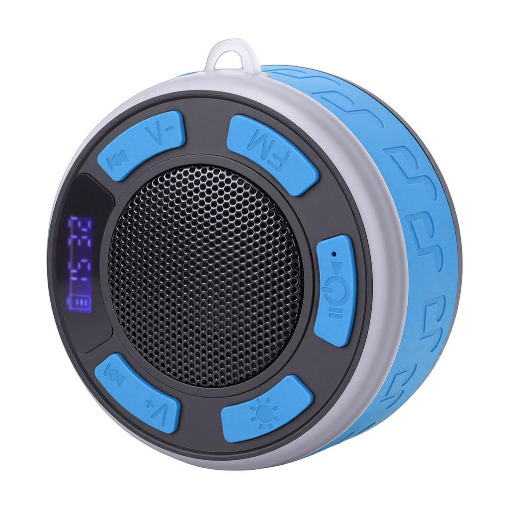Bluetooth-динамик для душа с присоской, светодиодными часами, RGB-подсветкой, стереозвуком, водонепроницаемый, портативный динамик для ванной комнаты