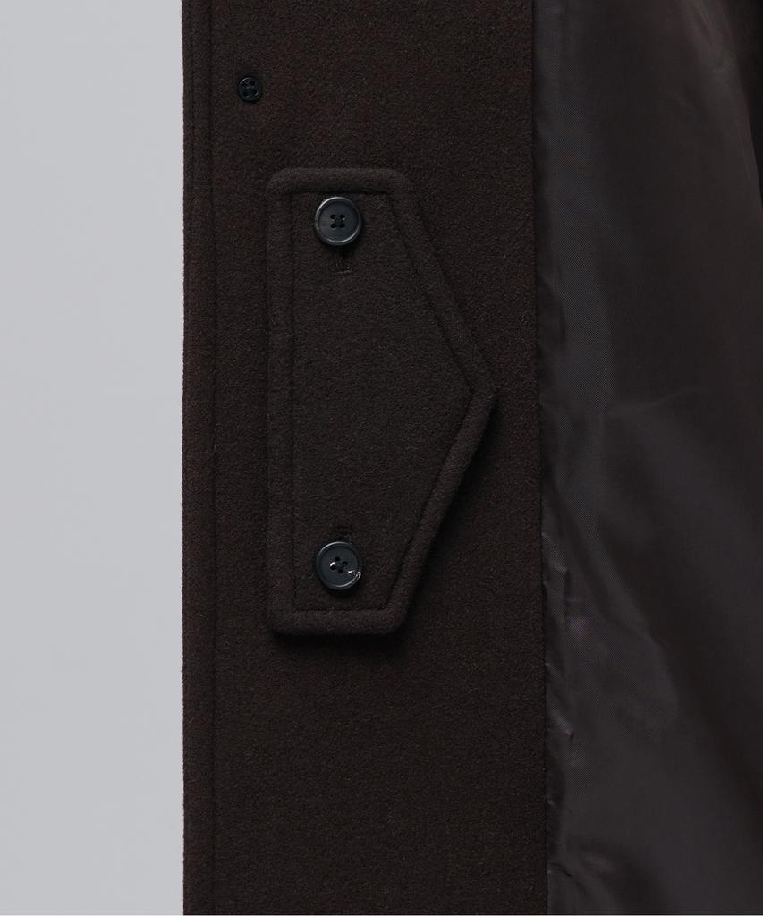 Musinsa Standard Cashmere Blend Oversized Balmacaan Coat [Dark Brown]