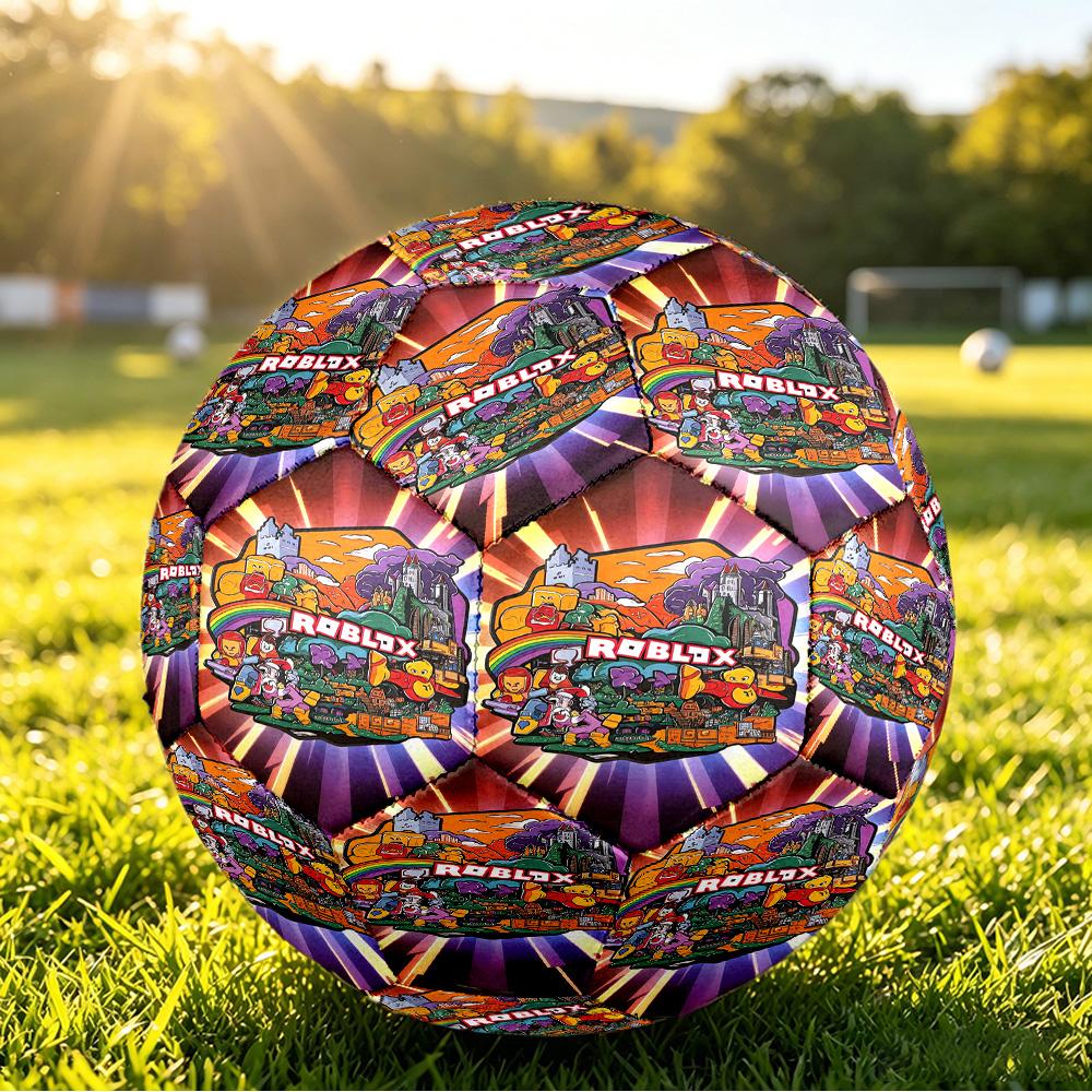 Size 5 Football Roblox Pattern, Wear‑Resistant Soccer Ball for Match Training Daily Sports Play