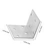 10Pcs Galvanized Angle Brackets Rust-Resistant Durable for Curtain Wall Furniture Cabinet Shelf Corner Supports Metal Brackets
